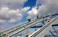 Etfe cushions preparation work in Dunkerque